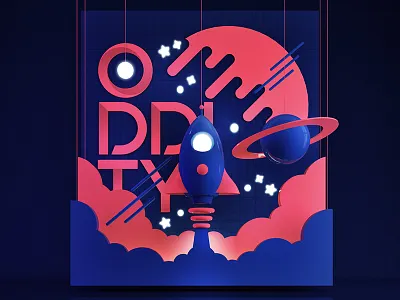 Rocket 3d art direction c4d rocket launch space vray