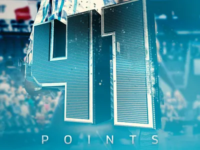 Kemba's 41 Points (Detail) basketball charlotte hornets jordan kemba walker nba points typography