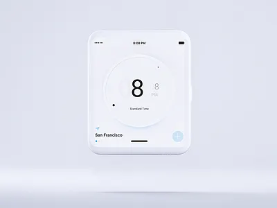 Watch Face / White Device app clean clock function minimalistic os time ui watch white