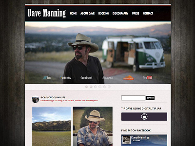 DaveManning.net social media website design wordpress