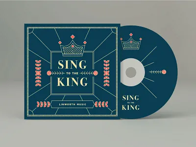 Cd Artwork Dribbble album art blue cd crown king music worship