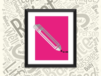 Stress out erase illustration magenta massage pencil stress design vector red