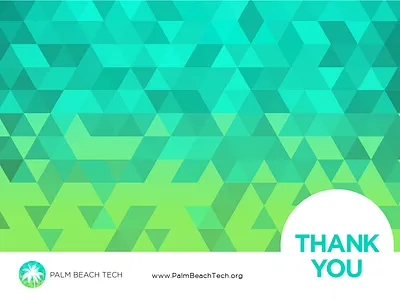 Palm Beach Tech Thank You Postcard