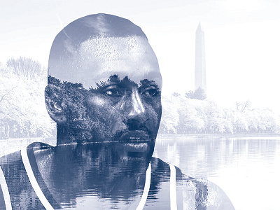 Trading Card Insert Idea basketball double exposure john wall monument sports washington wizards