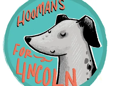 Hoomans support the dogs cartoon dog hand drawn illustration