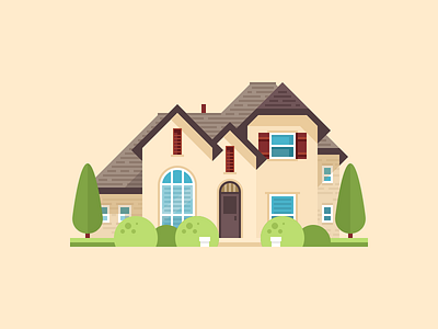 House house illustration property real estate