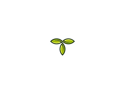 T Leaf leaf logo t
