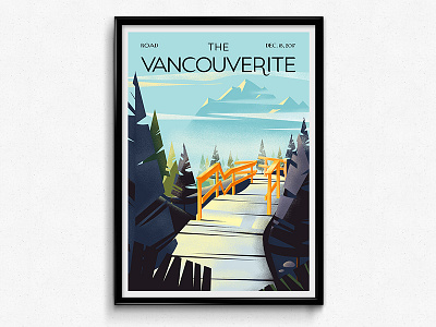 The Vancouverite adobe design illustration mountain poster typography vancouver