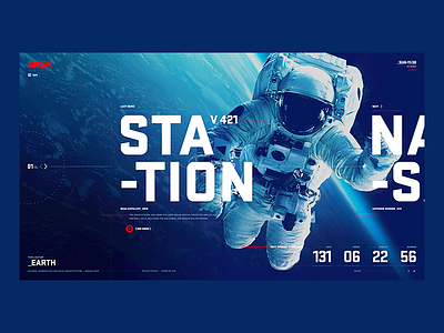 NASA A-05 astronaut concept desktop earth nasa screen space ui ux website