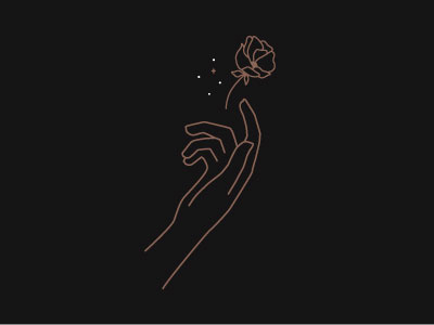 Hand Practice flower hand illustration illustrator line monoline