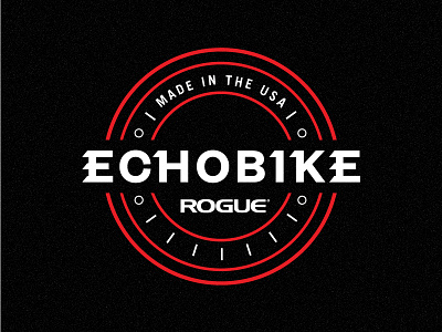 Echo Bike badge bike crossfit fitness gym logo rogue