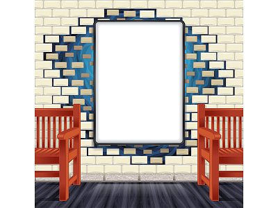 Vector Mockup background banner mockup poster stand subway vector wall