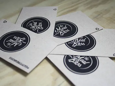 Mealboss Brand brand cards design food logo
