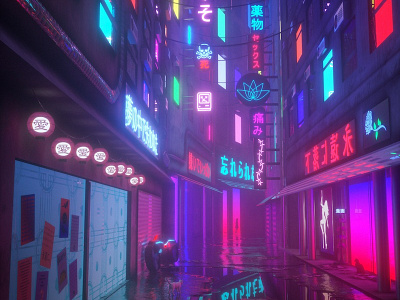 forgotten soul cinema4d cyberpunk octane retrowave scifi vaporwave