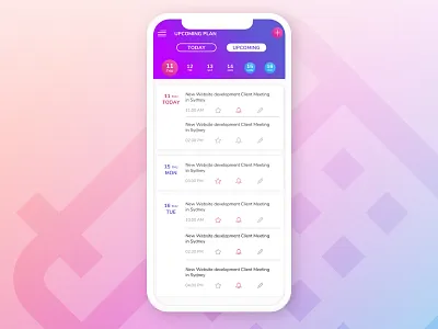 Schedule App android app calendar ios scheduling app ui ux