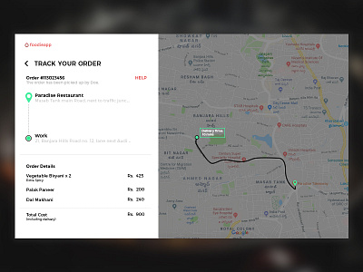 Daily UI #020: Location Tracker 020 color creative dailyui dailyui100 design food location ui ux web website
