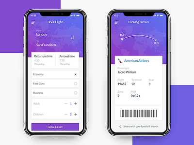 Flight Booking air booking box flight ios search ticket travel ui