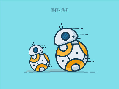 BB-88 bb8 city darth icon illustration luke planet star vader vector wars yoda