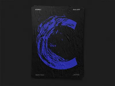 AtomiC music poster texture type typography