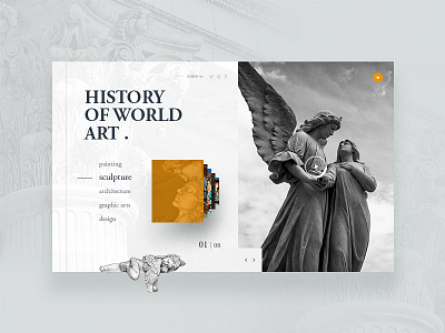 History of world art art clean interface minimal site ui ux webdesign