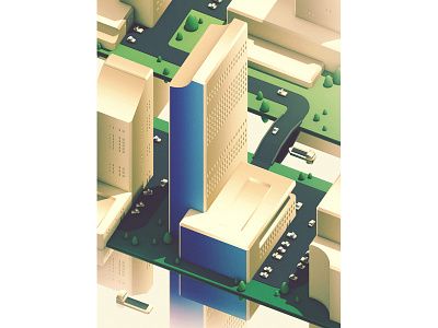 Modern City 3d building c4d city futurist illustration modern