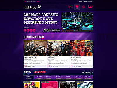 Nightspot design ui ux visual web