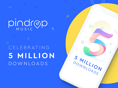 Celebrating Five Millions Downloads 5millionusers android app celebrating downloads iphone music ui ux