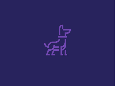 Dog Logo animal brand corporate dog icon identity monogram pet stroke symbol