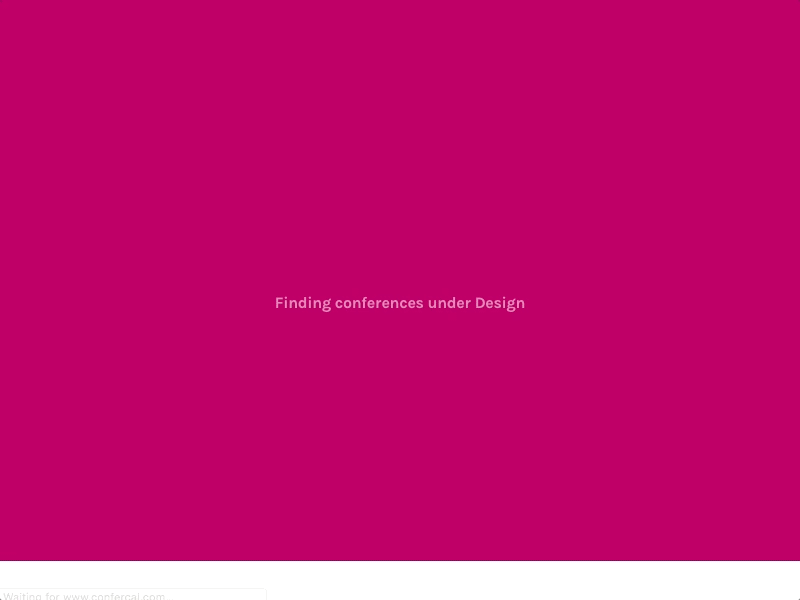 conferCal - Loading Animation animation conferences list loading motion page load progress search ui ux web design