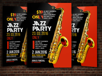 Jazz Flyer agency blue business business flyer clean company jazz flyer flyer