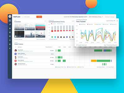 Dashboard - Time Doctor chart dashboard interface ui user ux web