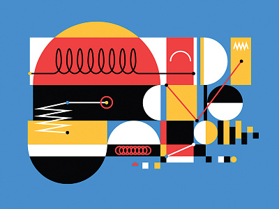 "The first one's free" flatdesign geometric illustration polsola vector