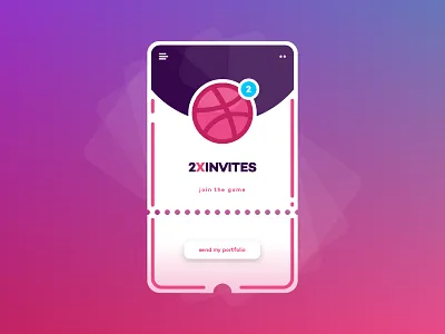 2x Dribbble Invites 2x dribbble flat icon invite type ui ux
