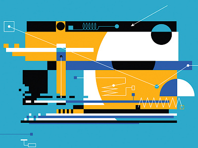 "Like me, I'm sad" flatdesign geometric illustration polsola vector