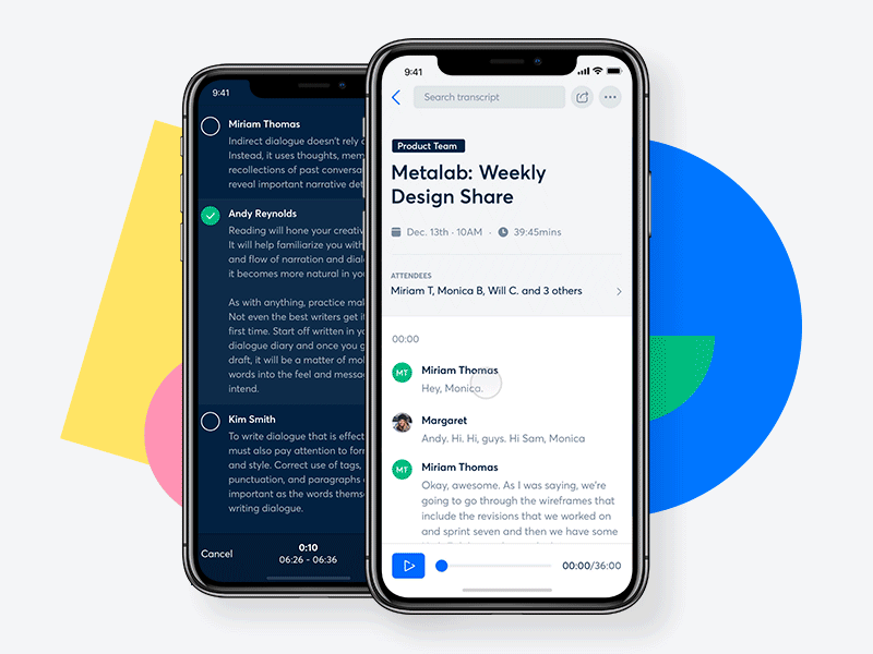 Editing conversation transcript - Tagging speaker... animation conversation edit edition gif interaction iphone x mobile motion principle text ui