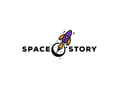 Space Story branding design graphic icon logo space story symbol