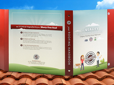 Done Right Roofing 3-Ring Binder w/ Portfolio Flap 3 ring binder branding marketing portfolio flap roofing