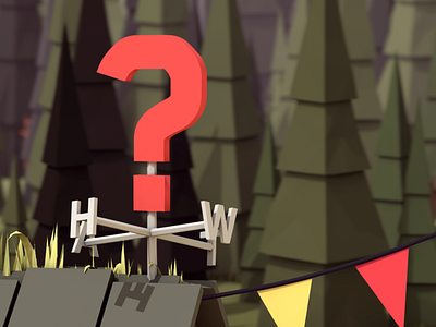 Gravity Falls Closeup c4d cinema4d environment environment art gravity falls low poly