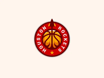 Sports Logo - Houston Rockets (NBA) Logo Redesign ball basketball brand branding crest design esport esports gaming icon identity logo loog lgoo lgo modern nba rocket rockets space sports sports logo team