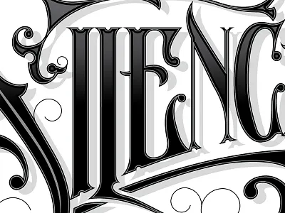 Silence speaks when words can't - hand lettering quote