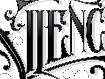 Silence speaks when words can't - hand lettering quote