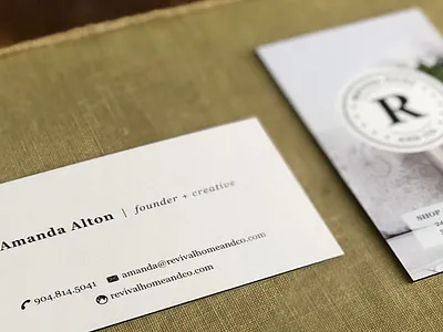 Revival Home and Co. Business Cards branding branding refresh business cards collateral design user experience ux web web design web redesign