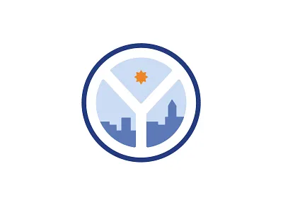 Young Professionals Network Icon circle city icon logo network professional skyline y young