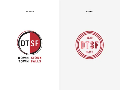 Downtown Sioux Falls circles down town icon logo sioux falls