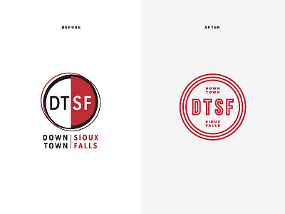 Downtown Sioux Falls circles down town icon logo sioux falls