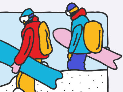 Rad - Snowboard Illustration color comic illustration japan snowboard