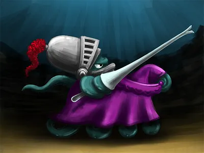 Sir Octo 2d character character design concept hand drawn maestral