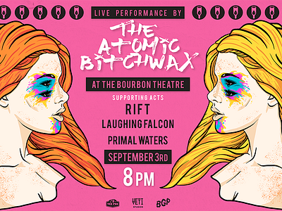 Gig Poster for Atomic Bitchwax gig posters lincoln yeti studios