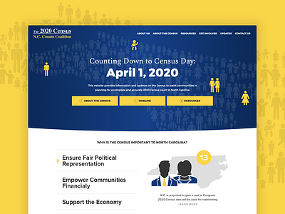 Homepage census data homepage illustration web