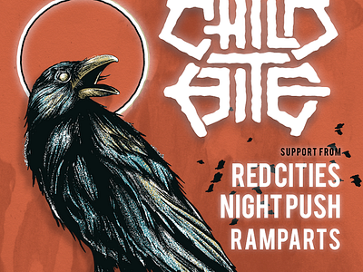 Show Graphic for Child Bite child bite crows gig posters lincoln occult